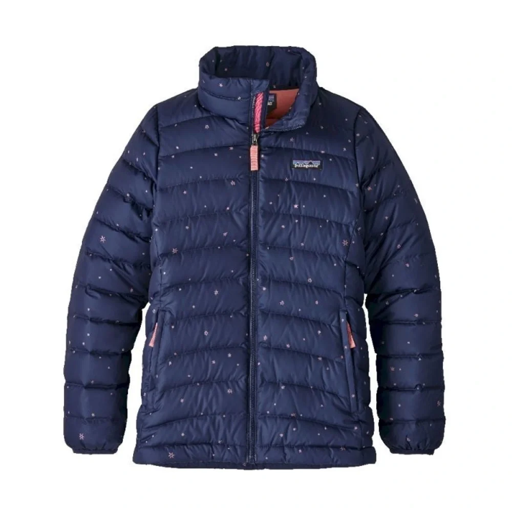 Patagonia Kids Puffer Jacket - Navy with Pink Accents - Picture 1 of 11